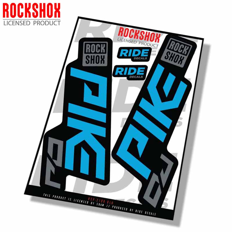 Rockshox Pike DJ Stickers | Blue