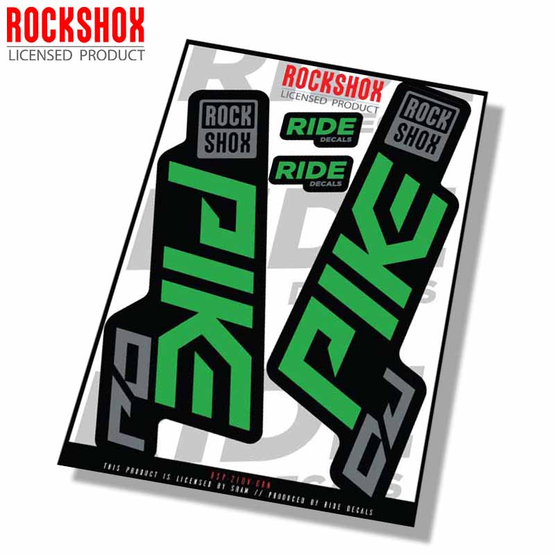 Rockshox Pike DJ Stickers | Green