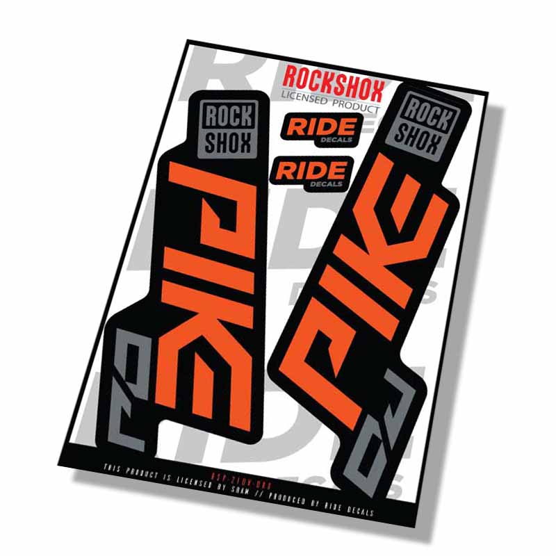 Rockshox Pike DJ Decals | Orange