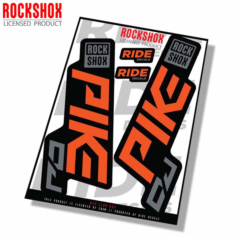 Rockshox Pike DJ stickers | Orange