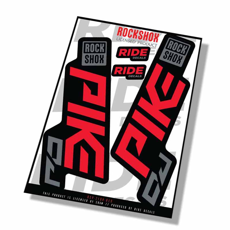 Rockshox Pike DJ Decals | Red