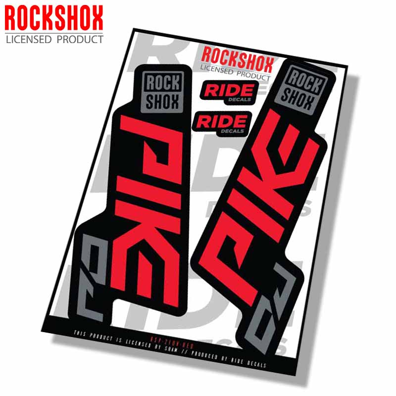 Rockshox Pike DJ Decals | Red