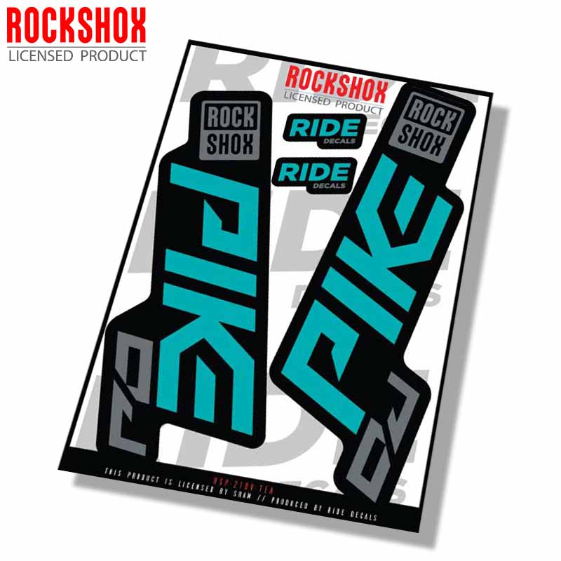 Rockshox Pike DJ Decals | Teal