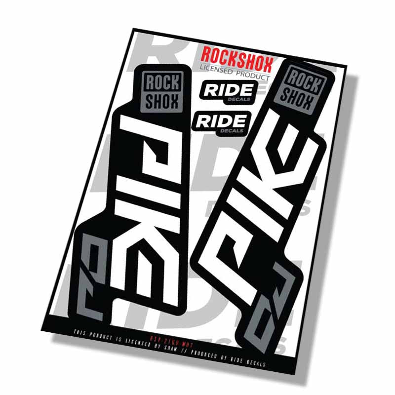 Rockshox Pike DJ Decals | White