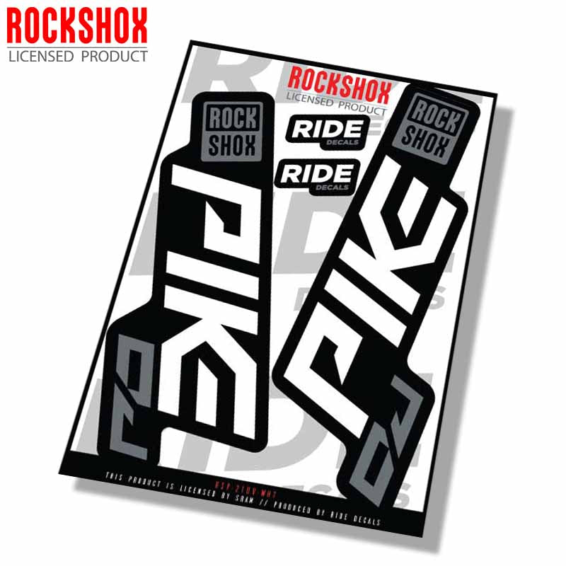 Rockshox Pike DJ Decals | White