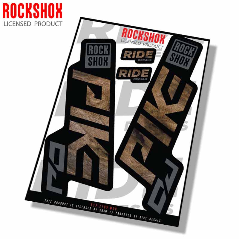 Rockshox Pike DJ Decals | Woodgrain