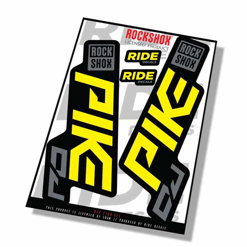 Rockshox Pike DJ Decals | Yellow