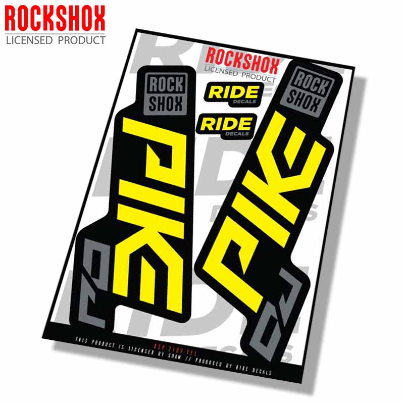 Rockshox Pike DJ Stickers | Yellow