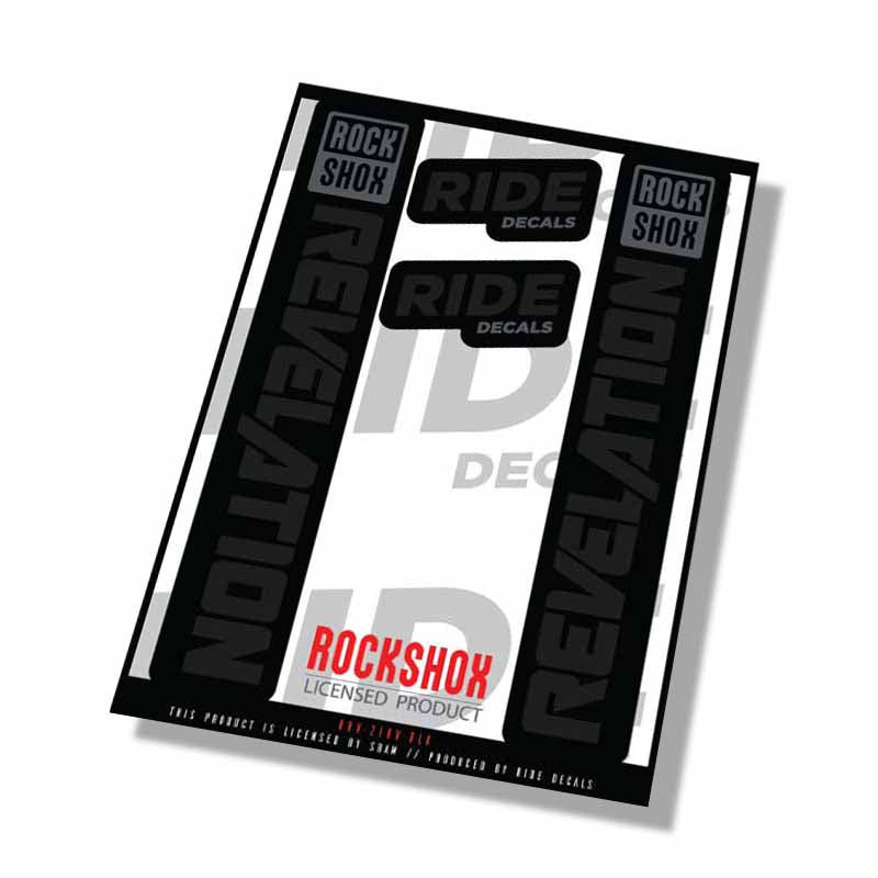 RockShox Revelation fork decals- Black- ride decals