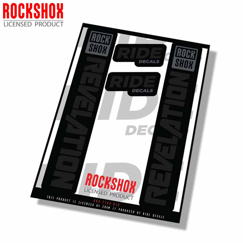 RockShox Revelation fork decals- Black- ride decals