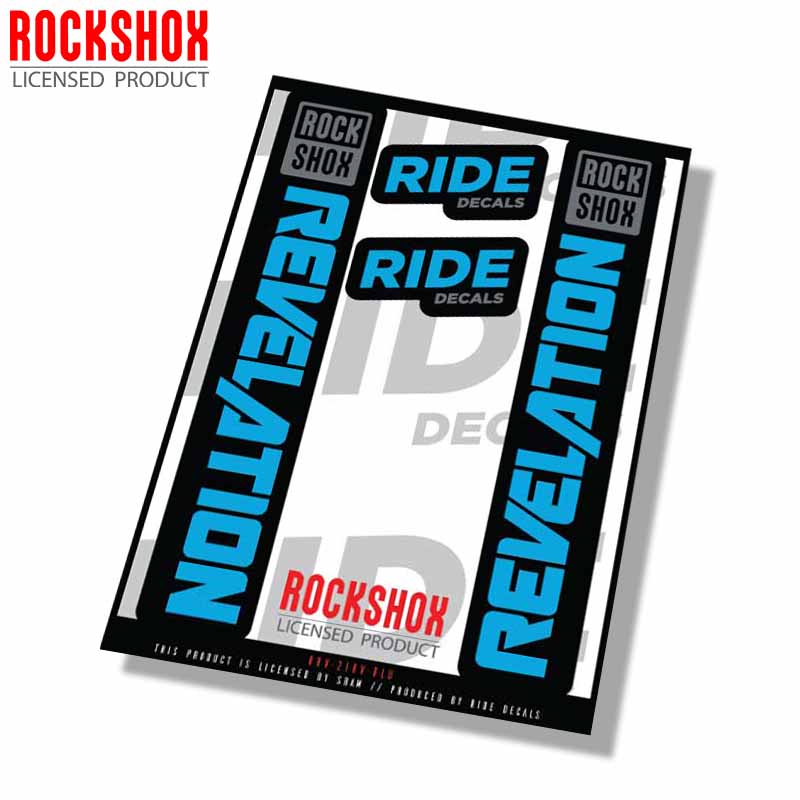 RockShox Revelation fork decals- Blue- ride decals