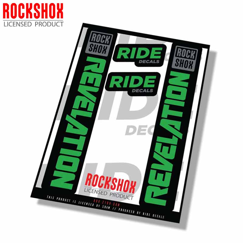 RockShox Revelation fork decals- Green- ride decals