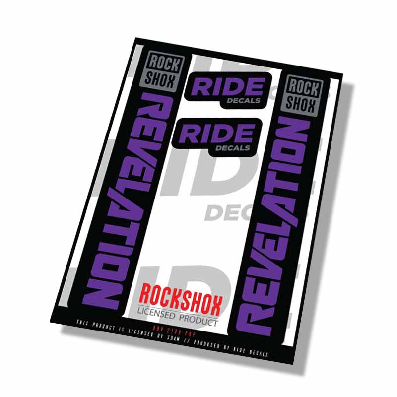 RockShox Revelation fork decals- Purple- ride decals