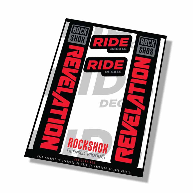 RockShox Revelation fork decals- Red- ride decals