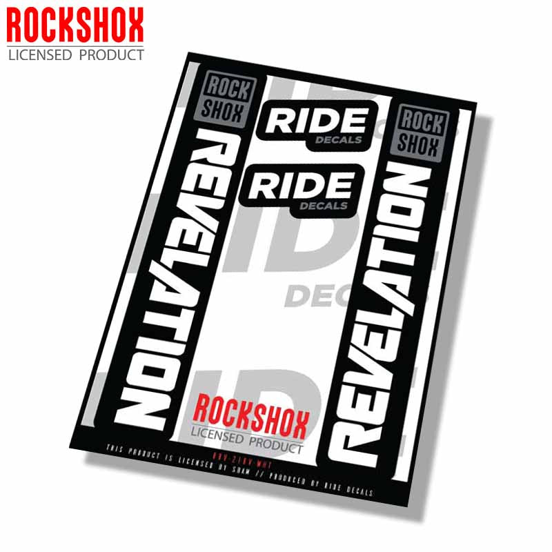 RockShox Revelation fork decals- White- ride decals