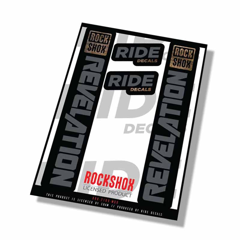 RockShox Revelation fork decals- Woodgrain- ride decals