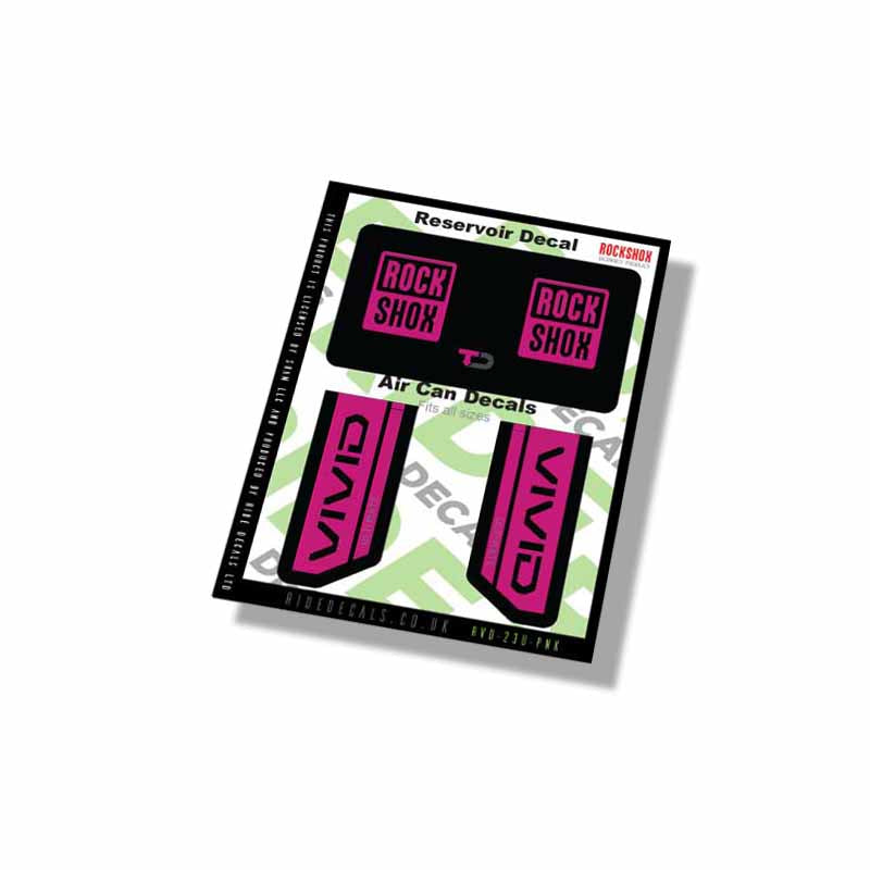 RockShox Vivid Ultimate Shock decals- Pink- ride decals