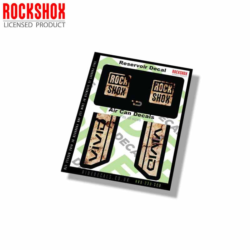 RockShox Vivid Ultimate Shock decals- Scorched Earth- ride decals