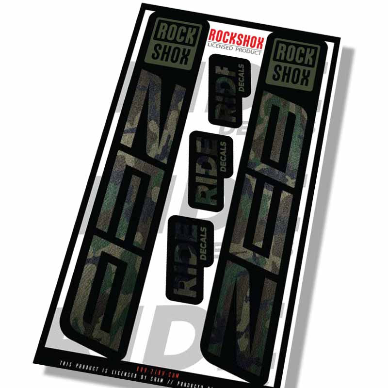 Rockshox Zeb Fork Decals- Camo- ride decals