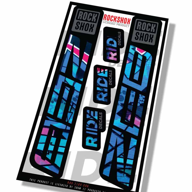 Rockshox Zeb Fork Decals- Graffiti- ride decals