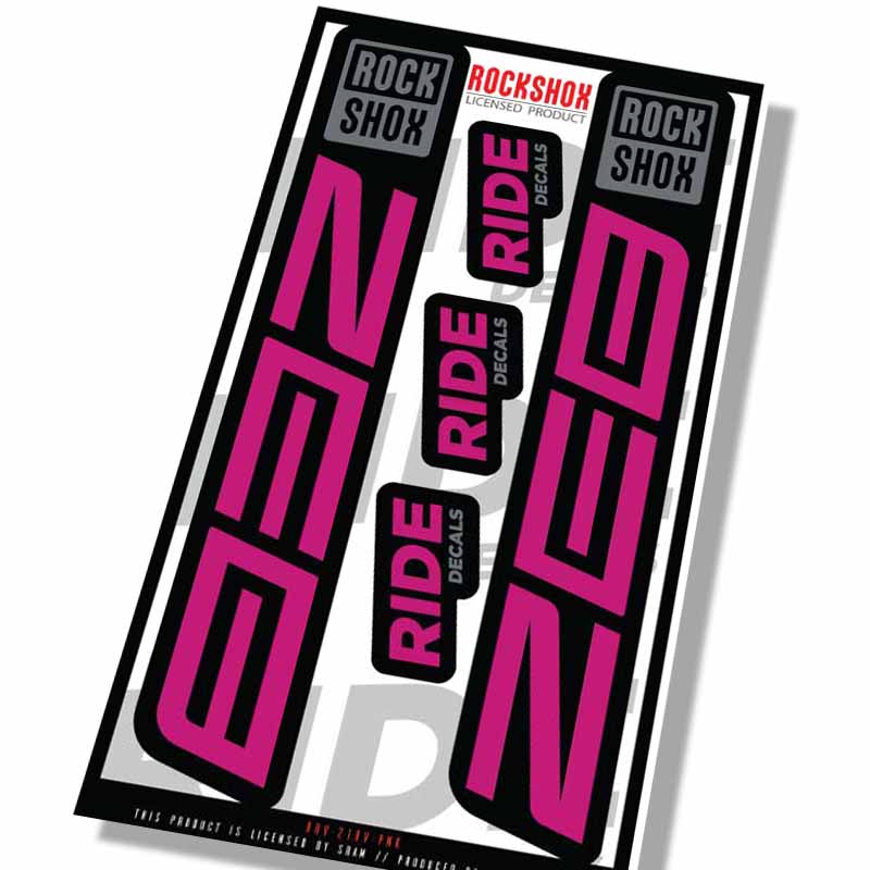 Rockshox Zeb Fork Decals- Pink- ride decals