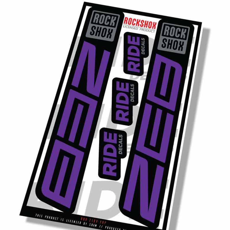 Rockshox Zeb Fork Decals- Purple- ride decals