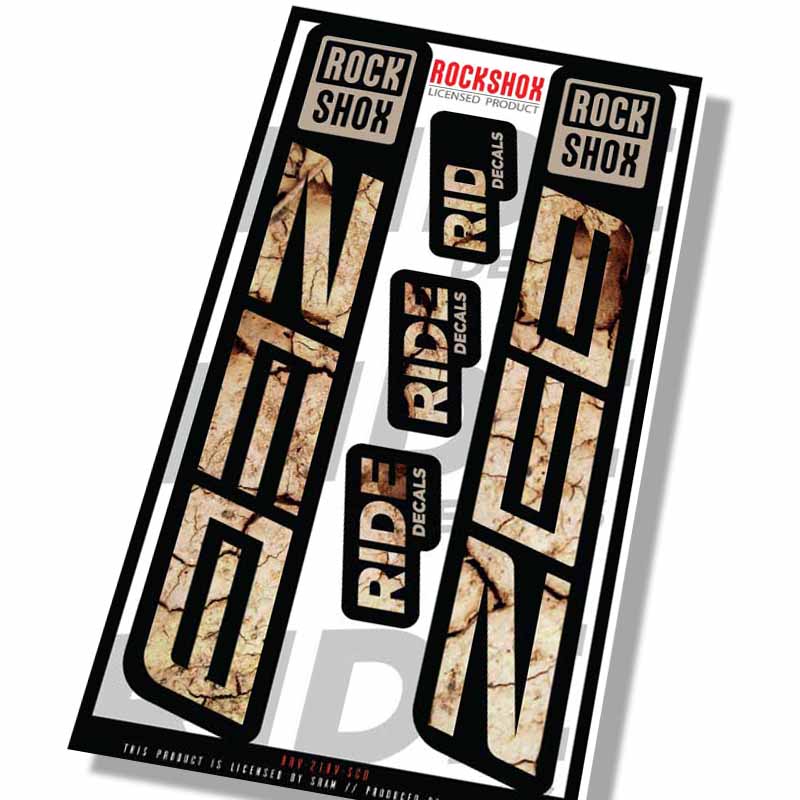 Rockshox Zeb Fork Decals- Scorched Earth- ride decals