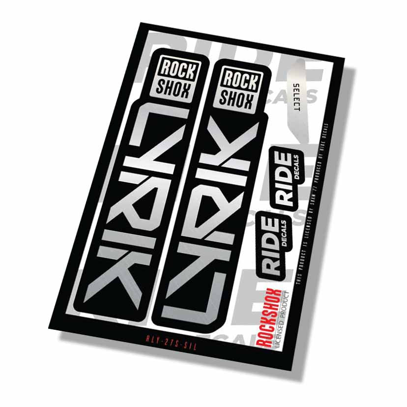 RockShox Lyrik Select Fork Decals- Silver- ride decals