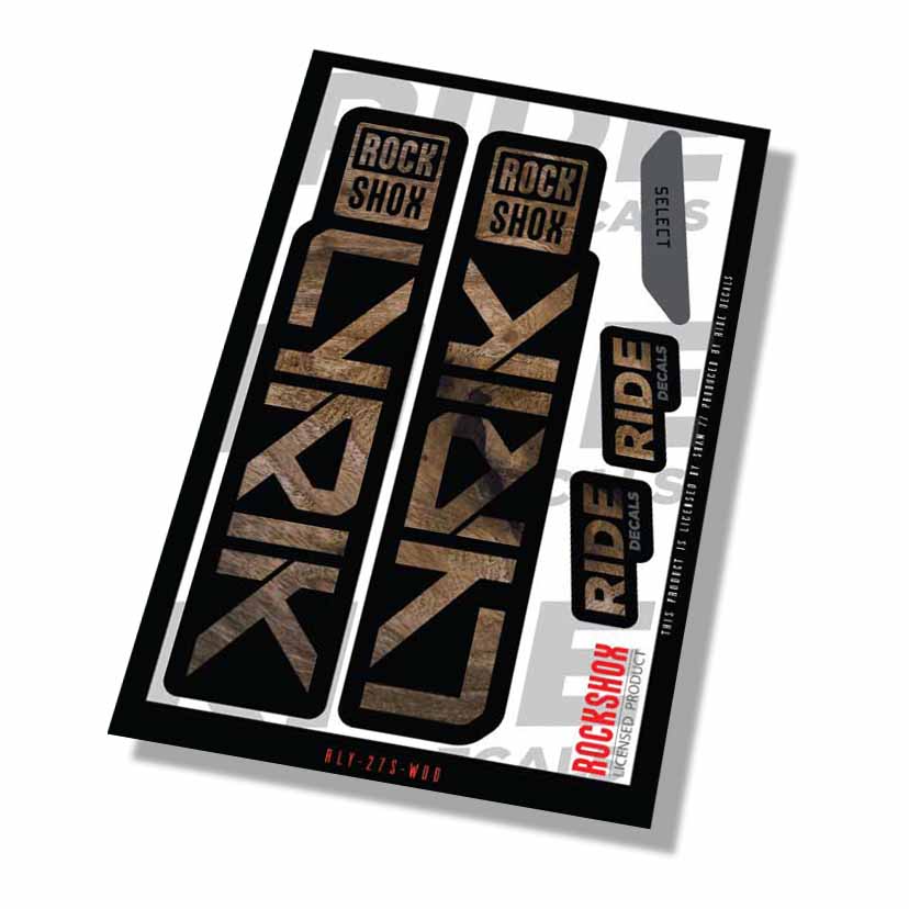 RockShox Lyrik Select Fork Decals- Woodgrain- ride decals