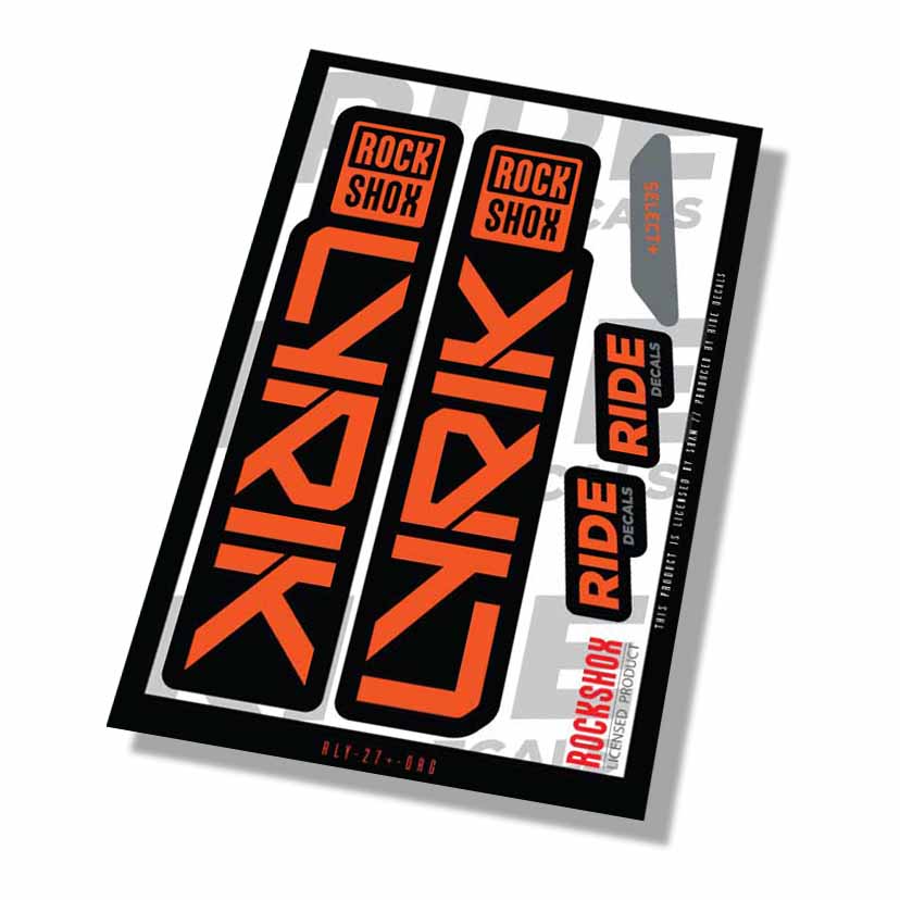 RockShox Lyrik Select + Fork Decals- Orange- ride decals