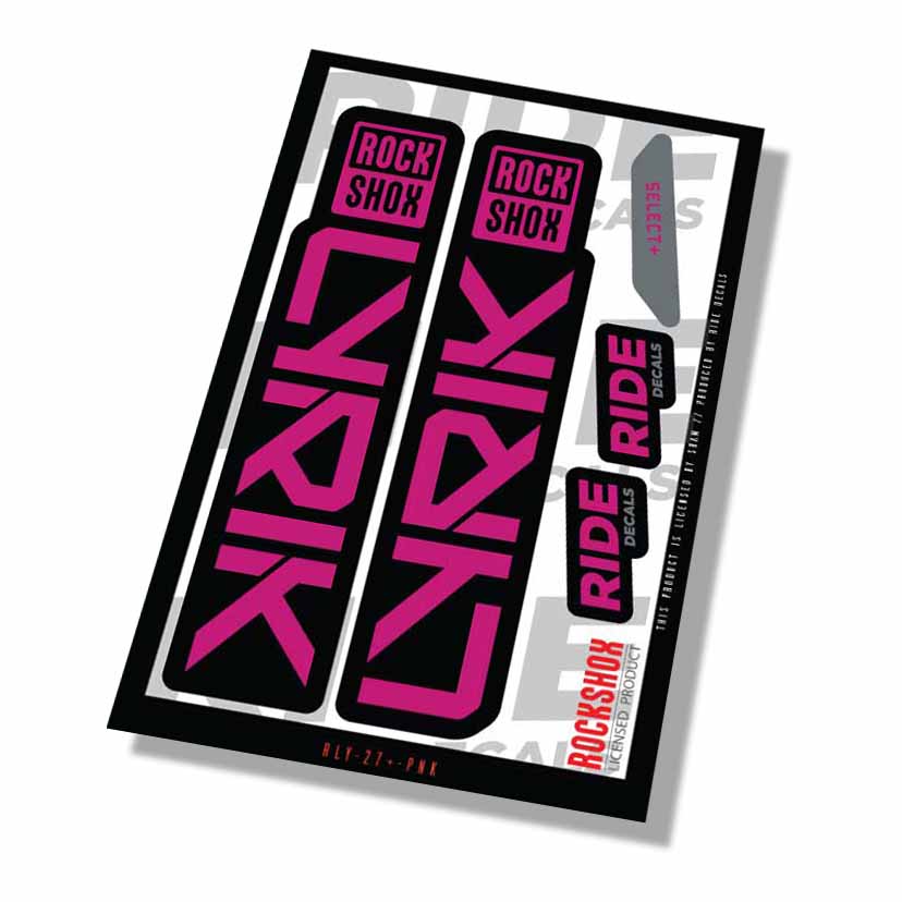 RockShox Lyrik Select + Fork Decals- Pink- ride decals