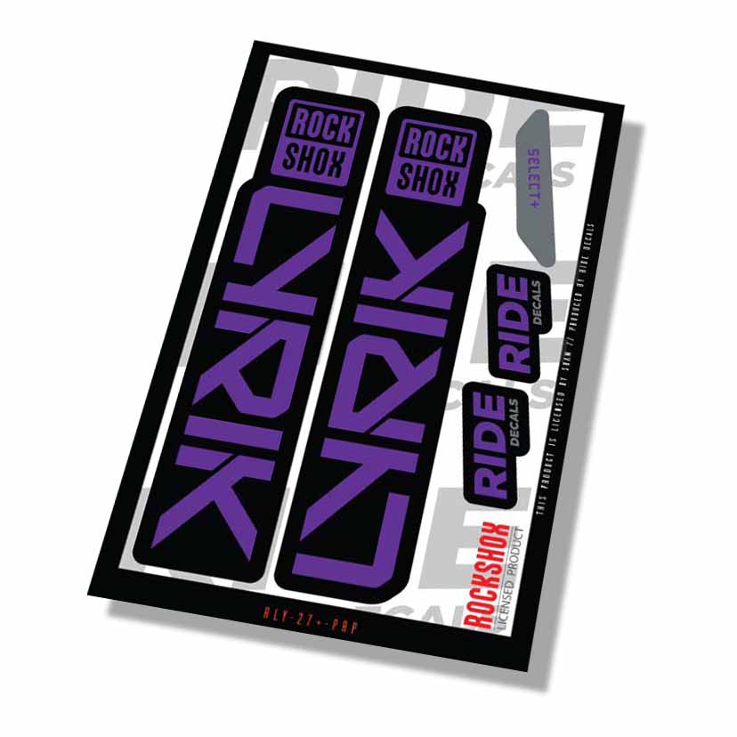 RockShox Lyrik Select + Fork Decals- Purple- ride decals