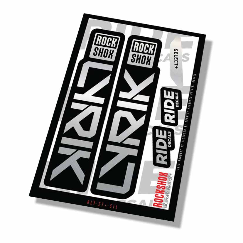 RockShox Lyrik Select + 2027 Fork Decals - Silver - Licensed by RockShox