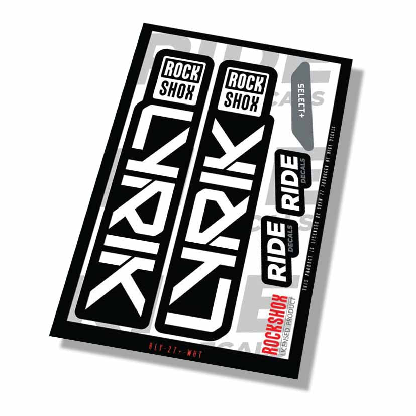 RockShox Lyrik Select + Fork Decals- White- ride decals