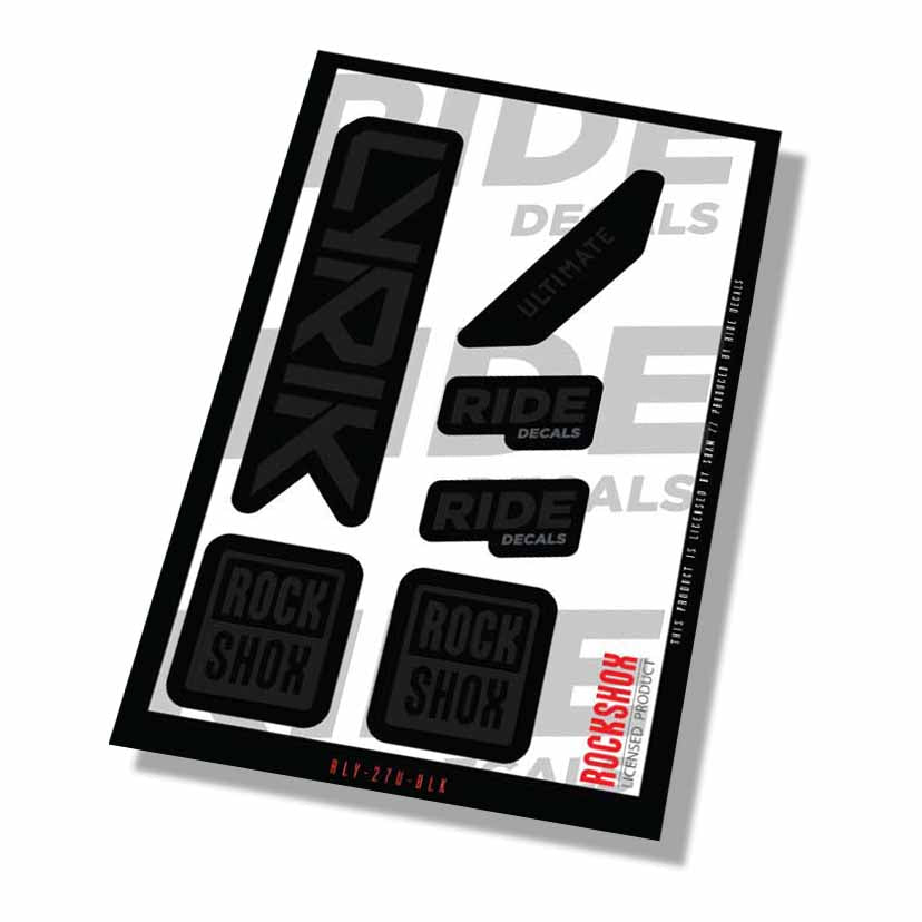 RockShox Lyrik Ultimate Fork Decals- Black- ride decals