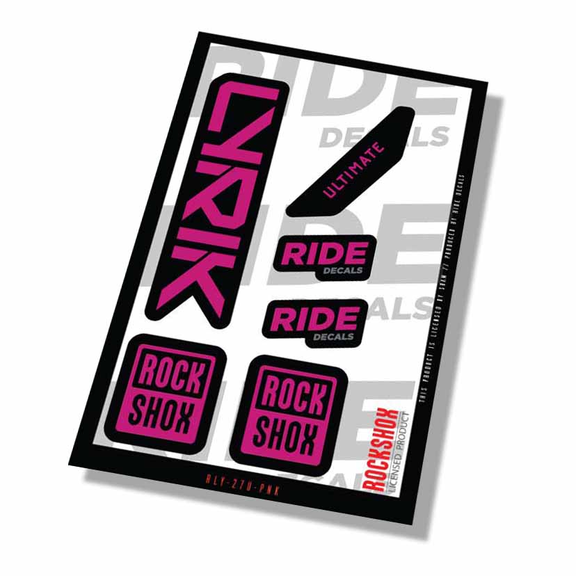 RockShox Lyrik Ultimate Fork Decals- Pink- ride decals