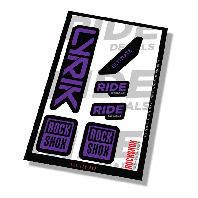 RockShox Lyrik Ultimate Fork Decals- Purple- ride decals