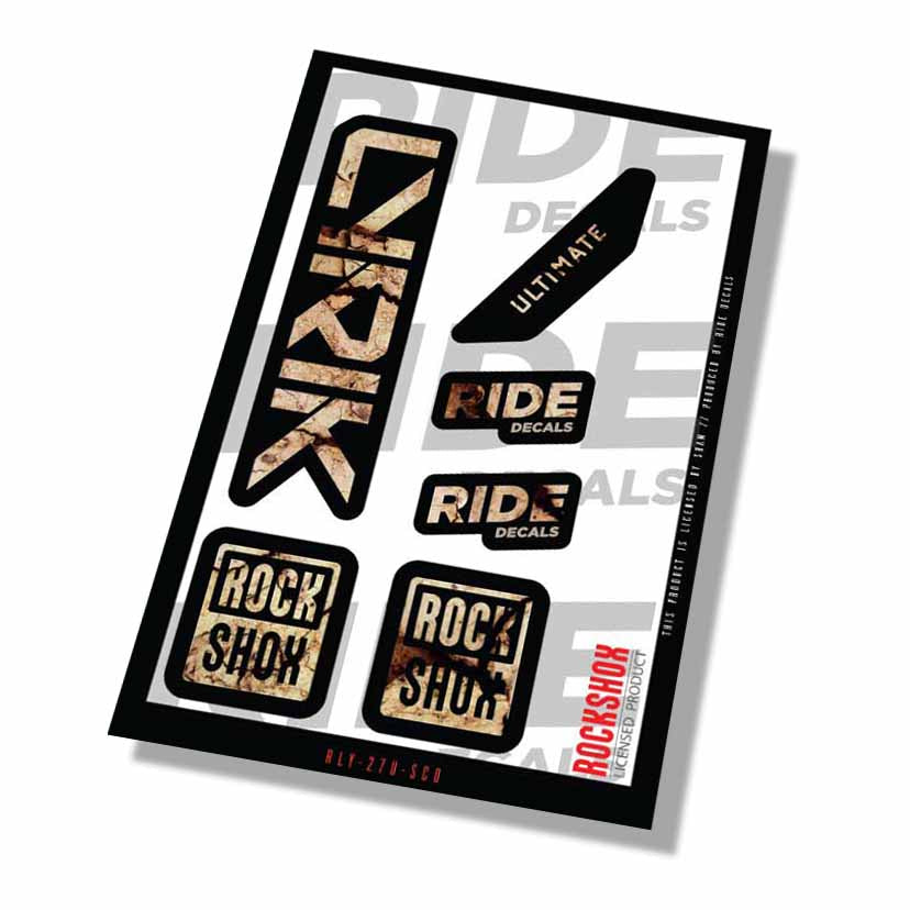 RockShox Lyrik Ultimate Fork Decals- Scorched Earth- ride decals