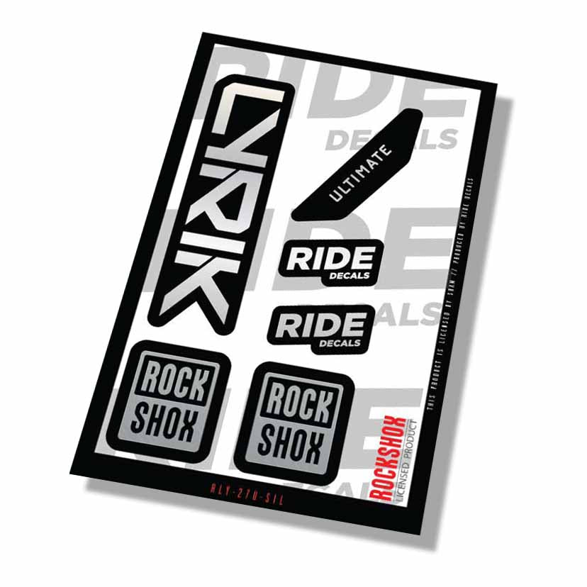 RockShox Lyrik Ultimate Fork Decals- Silver- ride decals