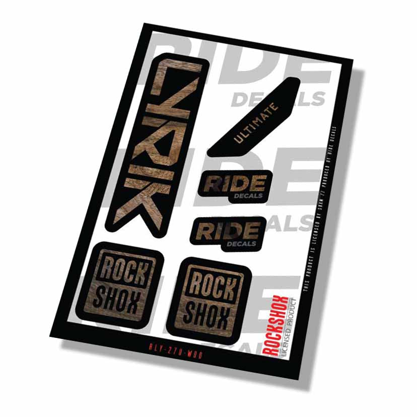 RockShox Lyrik Ultimate Fork Decals- Woodgrain- ride decals