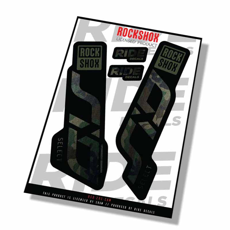 Rockshox SID Select Fork Decals- Camo- ride decals