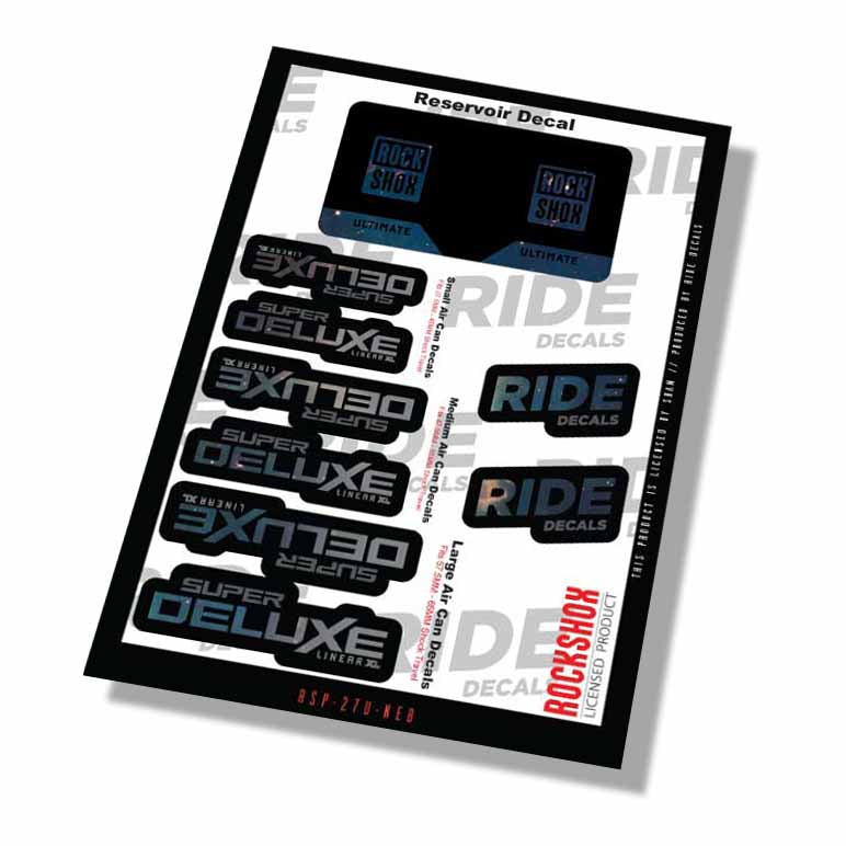 RockShox Super Deluxe Ultimate Shock Decals- Nebula- ride decals