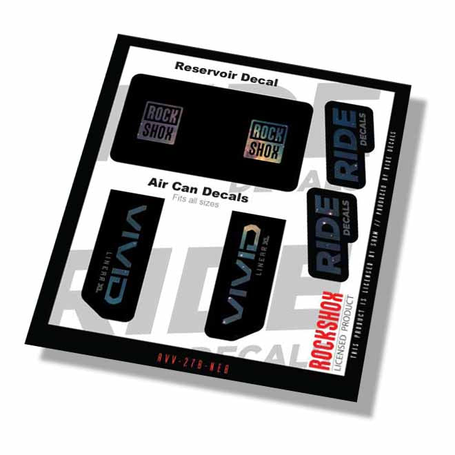 RockShox Vivid Base Xl Linear Shock Decals- Nebula- ride decals