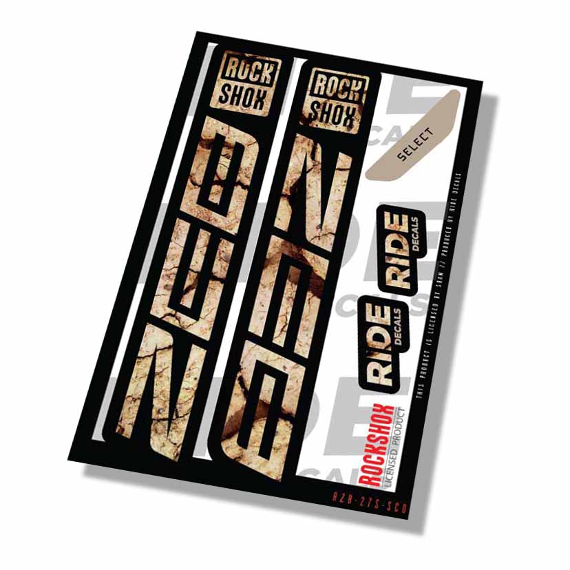 Rockshox Zeb Select Fork Decals- Scorched Earth- ride decals