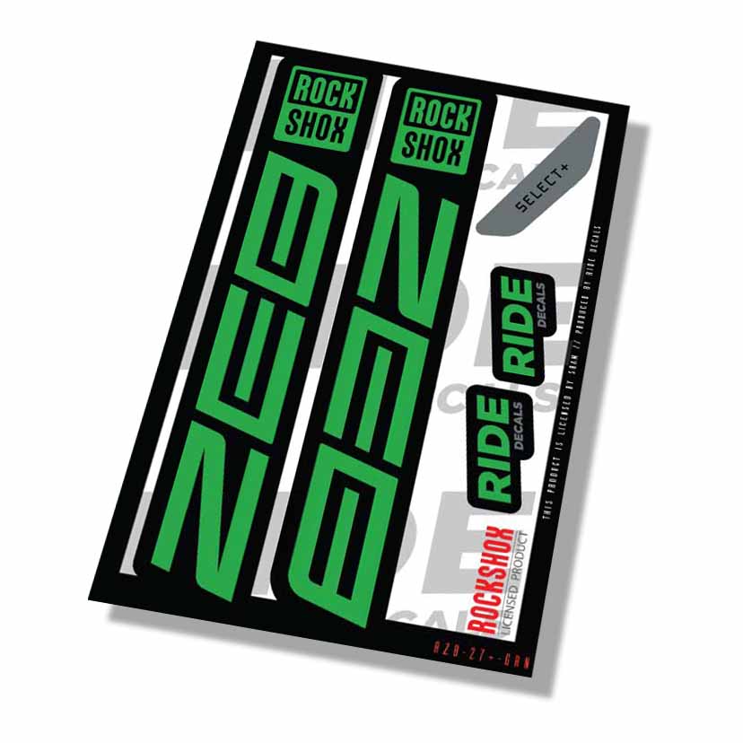 Rockshox Zeb Select+ Fork Decals- Green- ride decals