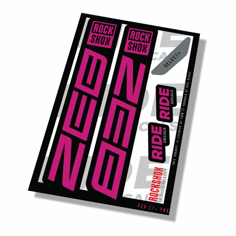 Rockshox Zeb Select+ Fork Decals- Pink- ride decals