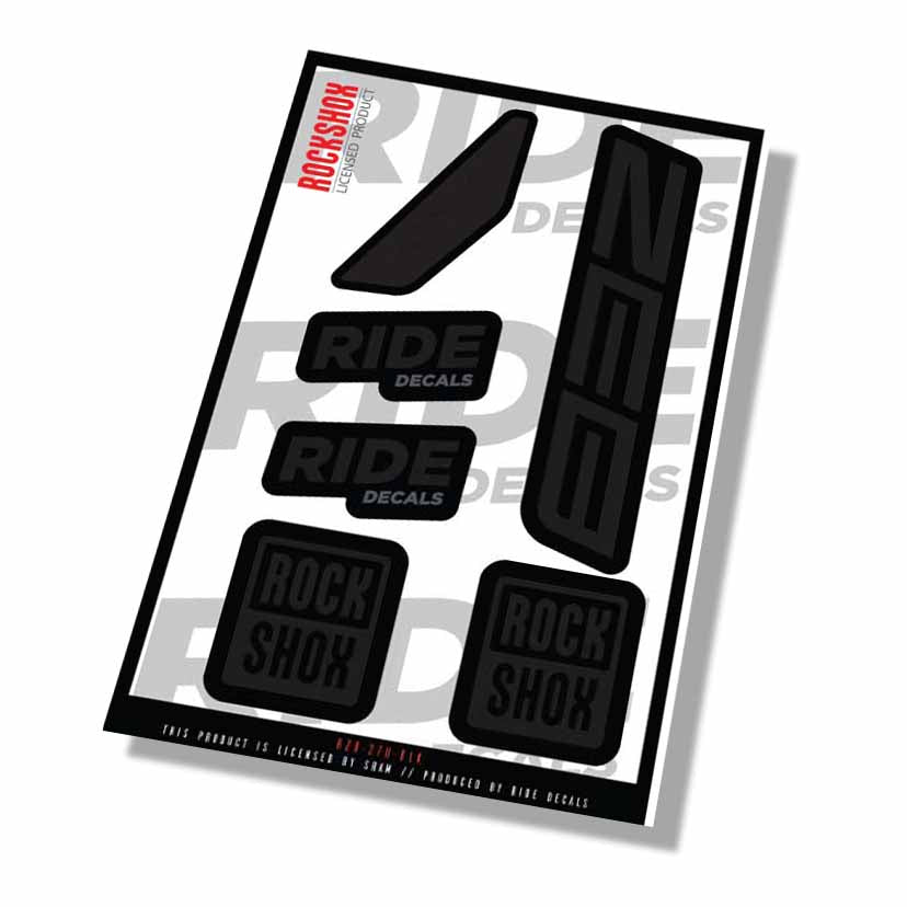Rockshox Zeb Ultimate Fork Decals- Black- ride decals