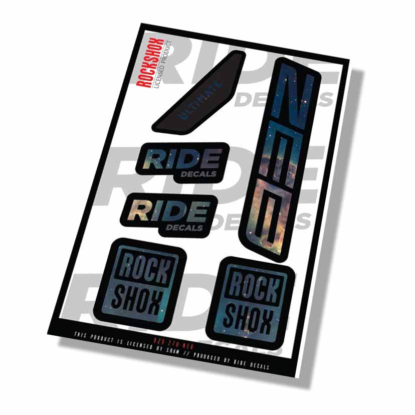 Rockshox Zeb Ultimate Fork Decals- Nebula- ride decals
