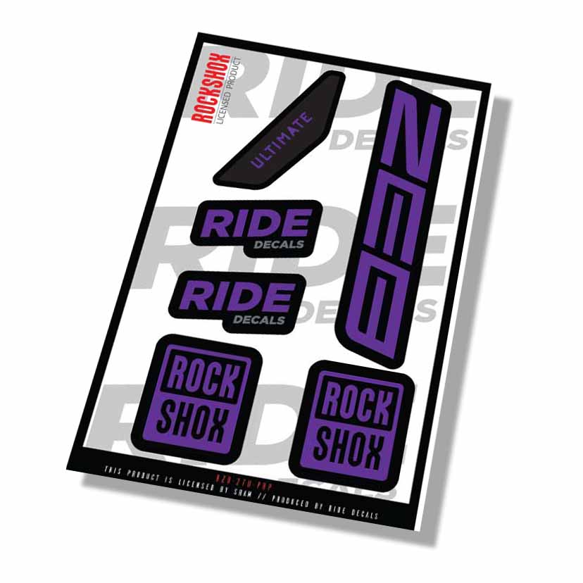 Rockshox Zeb Ultimate Fork Decals- Purple- ride decals