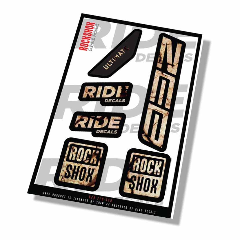 Rockshox Zeb Ultimate Fork Decals- Scorched Earth- ride decals